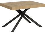 Ityhome - Tavolo Allungabile 120/224X90 Cm Karida Quercia Natura Gambe Antracite