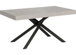 Ityhome - Tavolo Allungabile 160/420X90 Cm Karida Cashmere Gambe Antracite