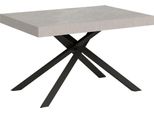 Ityhome - Tavolo Allungabile 120/204X80 Cm Karida Cashmere Gambe Antracite