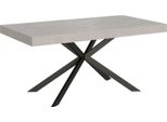Ityhome - Tavolo Allungabile 160/244X80 Cm Plaker Cashmere Gambe Antracite