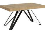Ityhome - Tavolo Allungabile 160/264X90 Cm Terium Quercia Natura Gambe Antracite