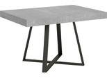 Ityhome - Tavolo Allungabile 120/380X90 Cm Abbraccio Cemento Gambe Antracite