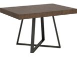 Ityhome - Tavolo Allungabile 120/380X90 Cm Abbraccio Noce Gambe Antracite