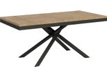 Ityhome - Tavolo Allungabile 180/284X90 Cm Karida Evolution Quercia Natura Telaio E Gambe Antracite