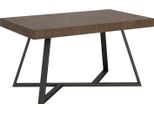 Ityhome - Tavolo Allungabile 160/264X90 Cm Booster Noce Gambe Antracite