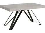 Ityhome - Tavolo Allungabile 160/264X90 Cm Terium Cashmere Gambe Antracite