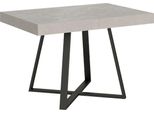 Ityhome - Tavolo Allungabile 120/204X80 Cm Abbraccio Cashmere Gambe Antracite