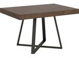Ityhome - Tavolo Allungabile 130/390X90 Cm Abbraccio Noce Gambe Antracite