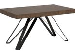 Ityhome - Tavolo Allungabile 160/420X90 Cm Terium Noce Gambe Antracite
