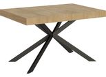 Ityhome - Tavolo Allungabile 140/224X80 Cm Plaker Quercia Natura Gambe Antracite