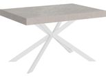 Ityhome - Tavolo Allungabile 140/244X90 Cm Plaker Cashmere Gambe Bianche