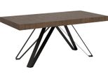 Ityhome - Tavolo Allungabile 180/284X90 Cm Terium Noce Gambe Antracite