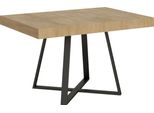 Ityhome - Tavolo Allungabile 120/380X90 Cm Abbraccio Quercia Natura Gambe Antracite