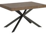 Ityhome - Tavolo Allungabile 140/244X90 Cm Plaker Noce Gambe Antracite