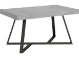 Ityhome - Tavolo Allungabile 140/400X90 Cm Booster Cemento Gambe Antracite