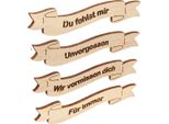 Banner Funebri Con Scritte In Legno Per Composizioni Floreali Commemorative E Decorazioni Funerarie, 12 Pezzi
