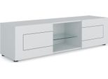 Itamoby - Porta Tv 2 Ante Con Vano A Giorno 150X40X40 Cm Elios Bianco Lucido