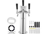 Torre Per Birra Con 3 Rubinetti, Torre Per Il Kegging Della Birra In Acciaio Inox, Kit Torre Per Kegerator Con Tubi Preassemblati E Rubinetti A Chiusura Automatica Per Feste, Bar, Pub E Ristoranti