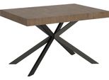 Ityhome - Tavolo Allungabile 140/400X90 Cm Plaker Noce Gambe Antracite