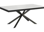 Ityhome - Tavolo Allungabile 180/440X90 Cm Plaker Evolution Bianco Frassino Telaio E Gambe Antracite