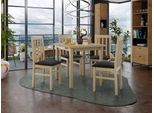 Tavolo Da Pranzo Allungabile 80 Cm Con 4 Sedie Adelbite 4 - Rovere Sonoma / Nero