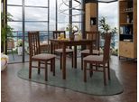 Tavolo Da Pranzo Allungabile 80 Cm Con 4 Sedie Adelbite 4 - Noce / Marrone 1