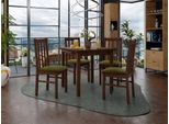 Tavolo Da Pranzo Allungabile 80 Cm Con 4 Sedie Adelbite 4 - Noce / Oliva Scuro