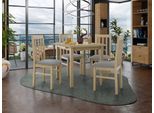 Tavolo Da Pranzo Allungabile 80 Cm Con 4 Sedie Adelbite 4 - Rovere Sonoma / Grigio