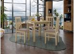 Tavolo Da Pranzo Allungabile 80 Cm Con 4 Sedie Adelbite 4 - Rovere Sonoma / Marrone 1