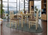 Tavolo Da Pranzo Allungabile 80 Cm Con 4 Sedie Adelbite 4 - Rovere Sonoma / Marrone 2