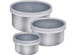 Lurch 00240885, Contenitore, Rotondo, 0,7 L, Acciaio Inox, Silicone, Acciaio Inox, 100 Ml