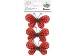 Decorazioni Di Carta 3D Farfalle Rosse 3Pz Titanum