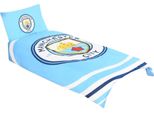 Set Di Biancheria Da Letto Manchester City Fc Pulse, Letto Singolo TA2739 (Taglia Unica) (Blu/Bianco)