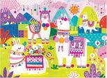 Puzzle Mamma Mudpuppy Fuzzy Feel Llama Land - 42 Pezzi