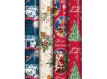 Assortimento Di Carta Da Regalo Natalizia - Carta Da Regalo Natalizia KE125 - 7 M X 70 Cm - 4 Rotoli