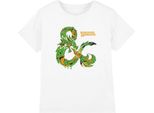 Dungeons & Dragons - Maglietta Per Bambini, Logo TV26126 (128) (Bianco)