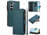 Custodia Per Infinix Hot 60 Pro+, Con Cerniera, Portafoglio In Finto Cuoio Con Tasche Per Carte, Supporto E Passante Per La Mano Verde