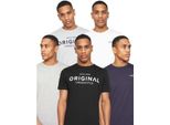 Crosshatch - Maglietta "Wester"" Da Uomo (Confezione Da 5) GT9918 (Xxl) (A Colori)"
