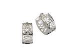 Paar Creolen Firetti "Schmuck Geschenk Silber 925 Blume/BlüTe", Silber (Silberfarben), Ohrringe, Damen, 13,5Mm, Silber 925 (Sterlingsilber)