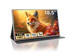 Portable Monitor 18.5 Zoll, Tragbarer Mobiler Bildschirm 1080P HDR FreeSync mit USB C/Mini HDMI, Zweiter Bildschirm für Laptop, Mac, PS5, Xbox