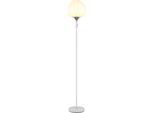 Globo Lighting Stehlampe "Maxy", Weiß, 1 Stk., Leuchten, Stehleuchte/Glas Opal/Glas Dekorillen/Weiß/Wohnzimmer/Schlafzimmer, Stehlampe