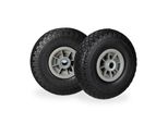 Relaxdays 4 X Ruote Per Carrelli Manuali Pu 3.00-4 Nero-Grigio