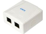Equip Aufputzdose Cat6 2-Port 2X RJ45 Utp Ral 9010 Ws Polybeutel