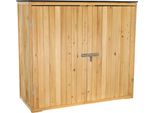 Casetta Da Giardino Wiltec Con Doppia Porta In Legno Colore Naturale 136 X 58 X 127 Cm Casetta Per Attrezzi Per Il Giardino Casetta Per Attrezzi Casetta Da Giardino Armadietto Per Attrezzi