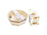 2 Stampi Per Dolci In Legno Ø 18 Cm + Glitter Alimentare Dorato