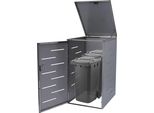 Xl 1 Bidone/2 Bidoni HWC-E83, Contenitore Per Rifiuti, Espandibile 116X71X98Cm ~ Acciaio Inox 35Kg