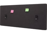 Divisorio Acustico Per Scrivania HWC-G75, Bacheca Per Scrivania Con Schermo Per La Privacy, A Doppia Parete In Tessuto/Tessuto ~ 60X140Cm Marrone-Grigio