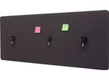 Divisorio Acustico Per Scrivania HWC-G75, Bacheca Per Scrivania Con Schermo Per La Privacy, A Doppia Parete In Tessuto/Tessuto ~ 60X160Cm Marrone-Grigio