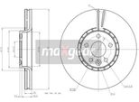 2X Disco Freno Maxgear 19-2336 Per Volvo XC60 (156) 52Mm 328Mm