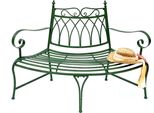 Dandibo Panchina Da Giardino Resistente Alle Intemperie In Metallo Semicircolare Verde 93996 140Cm Panchina In Metallo Panchina Da Giardino